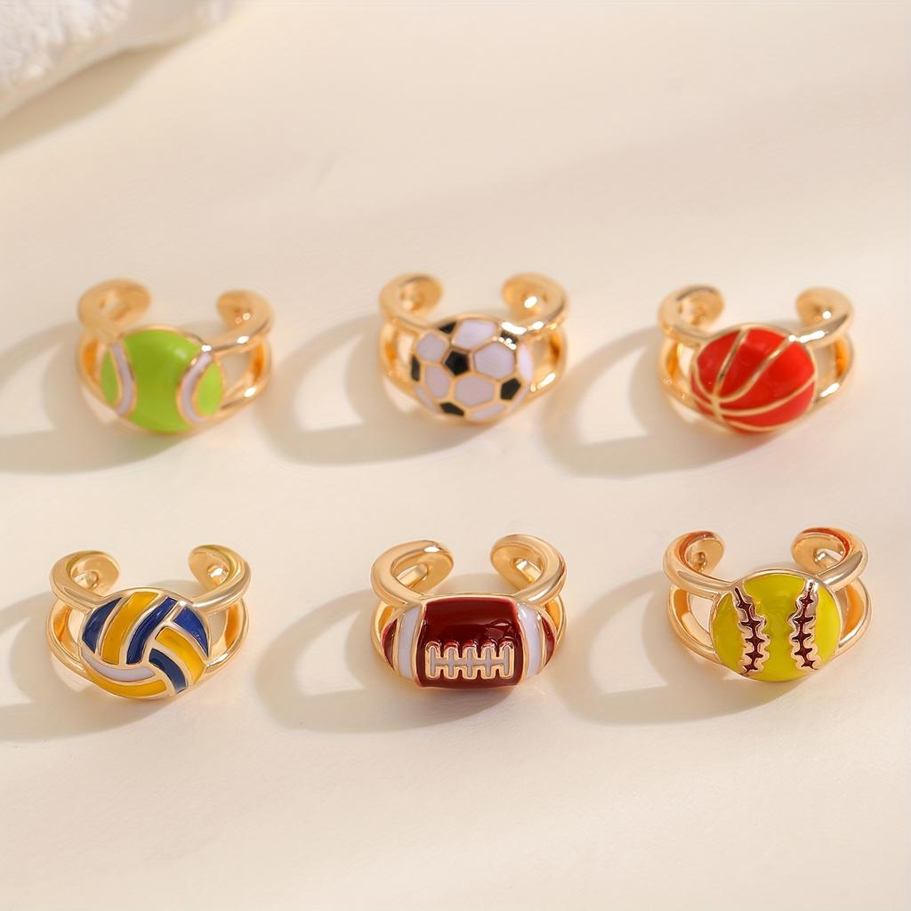 A Minimalist And Stylish Sporty Football, Basketball, Rugby, And Volleyball Ear Clip Suitable for Everyday Wear, Exquisite And Versatile