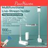 Suporte Versátil Sem Fio para Transmissão ao Vivo com Iluminação Ajustável e Design Moderno