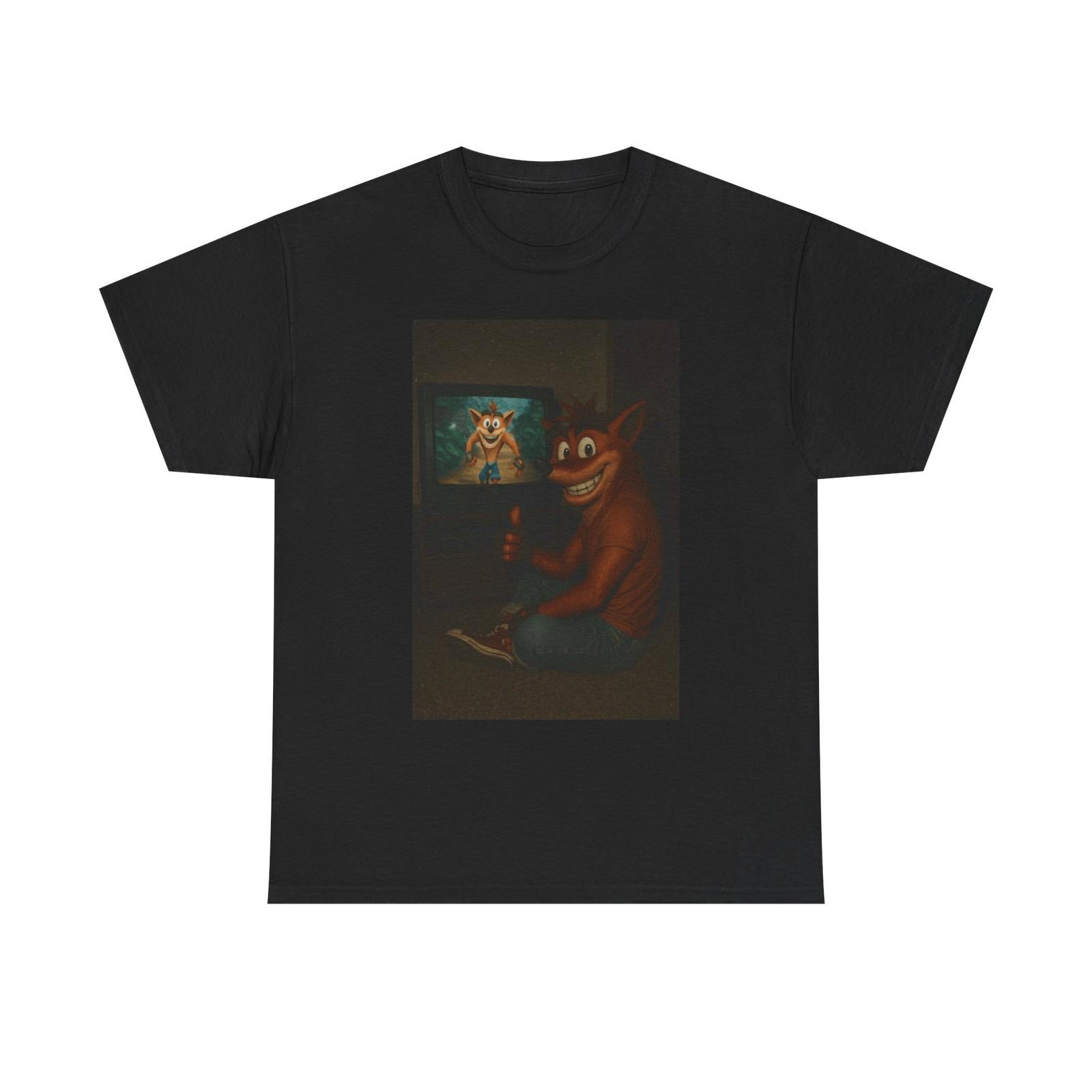 Crash Bandicoot Graphic T Shirt Funny Video Game Unisex Heavy Cotton Tee S