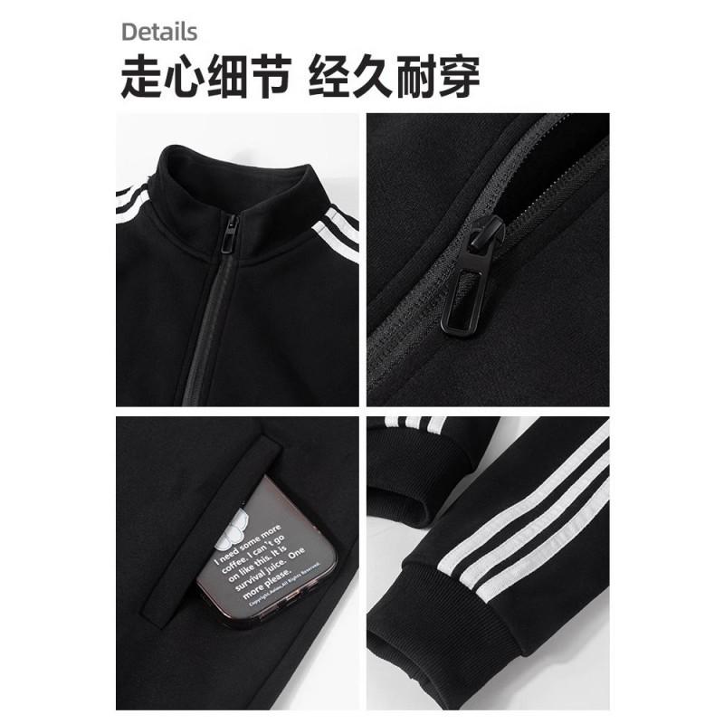 Womens Oversized Cotton Hooded Stand Collar Track Jacket 2025 Casual Sporty Sweatshirt With 3-Stripe Design