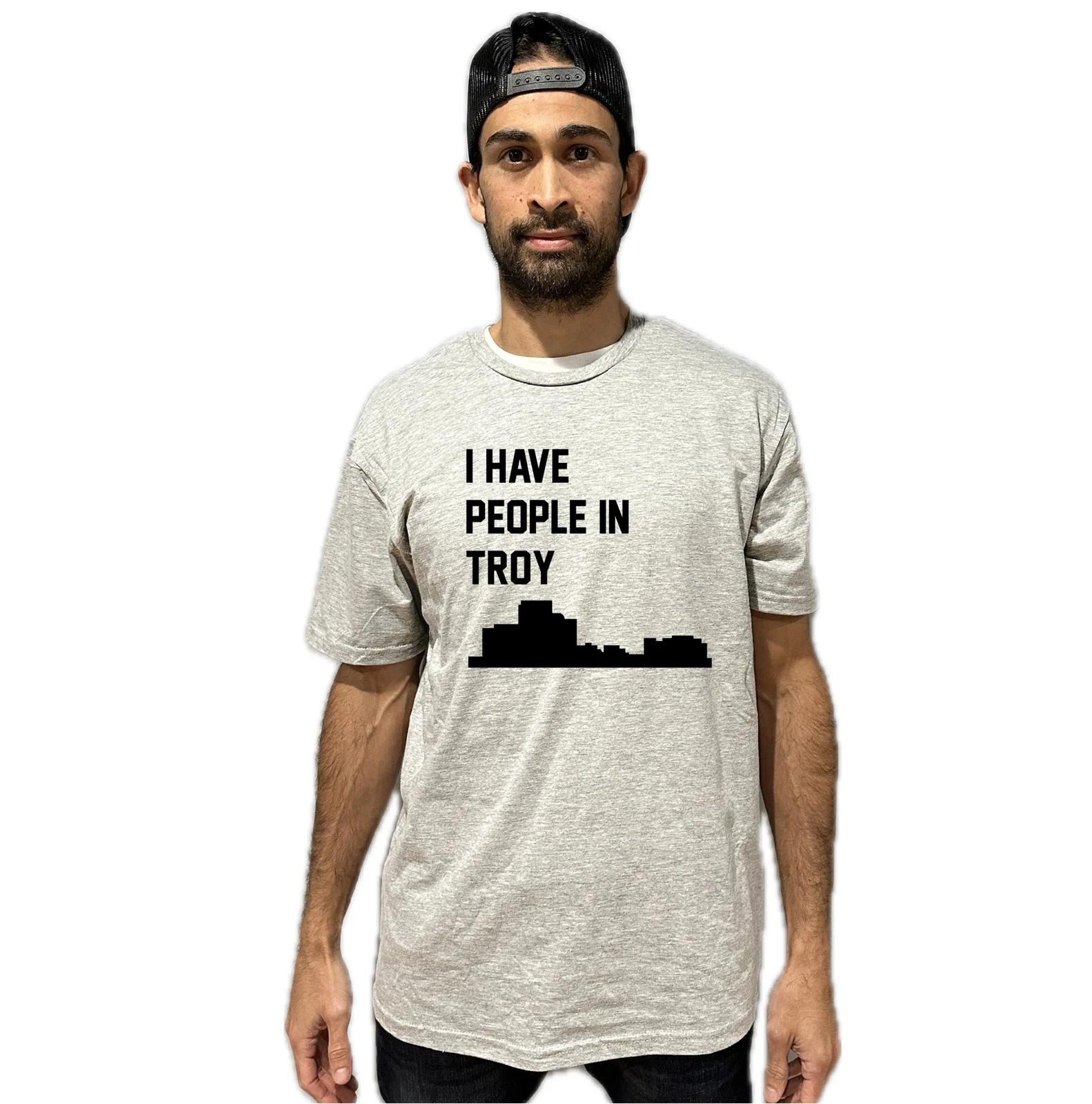 I Have People In Troy Michigan Skyline T-Shirt S