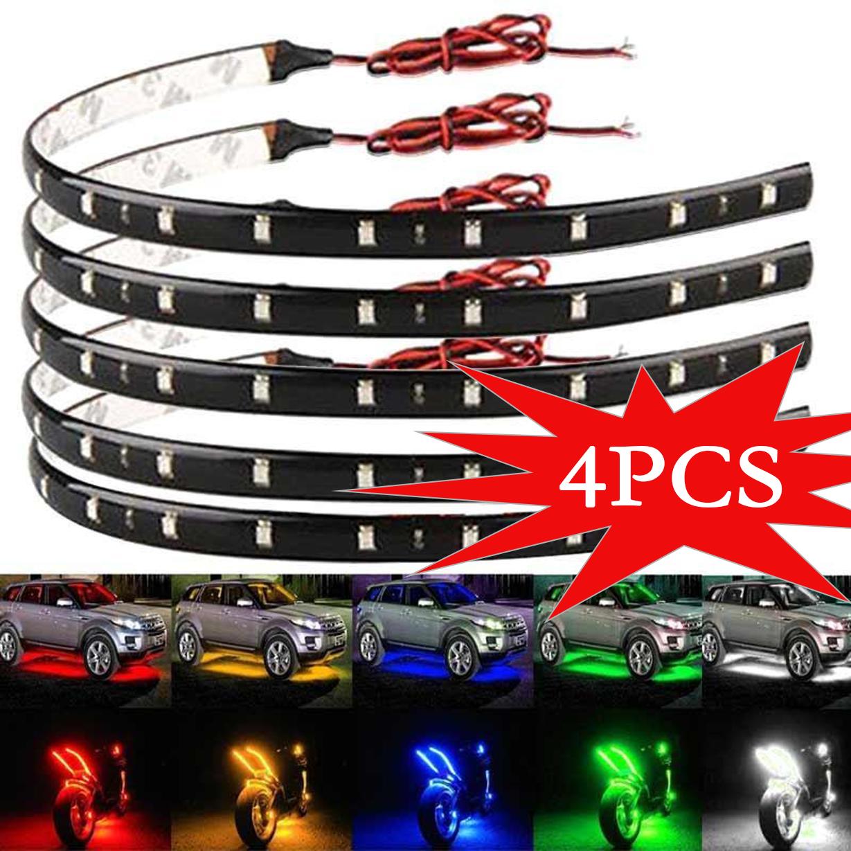 

PCB Яр 4шт 12V авто аксессуар 5050 SMD автомобиля светоотражающие полосы