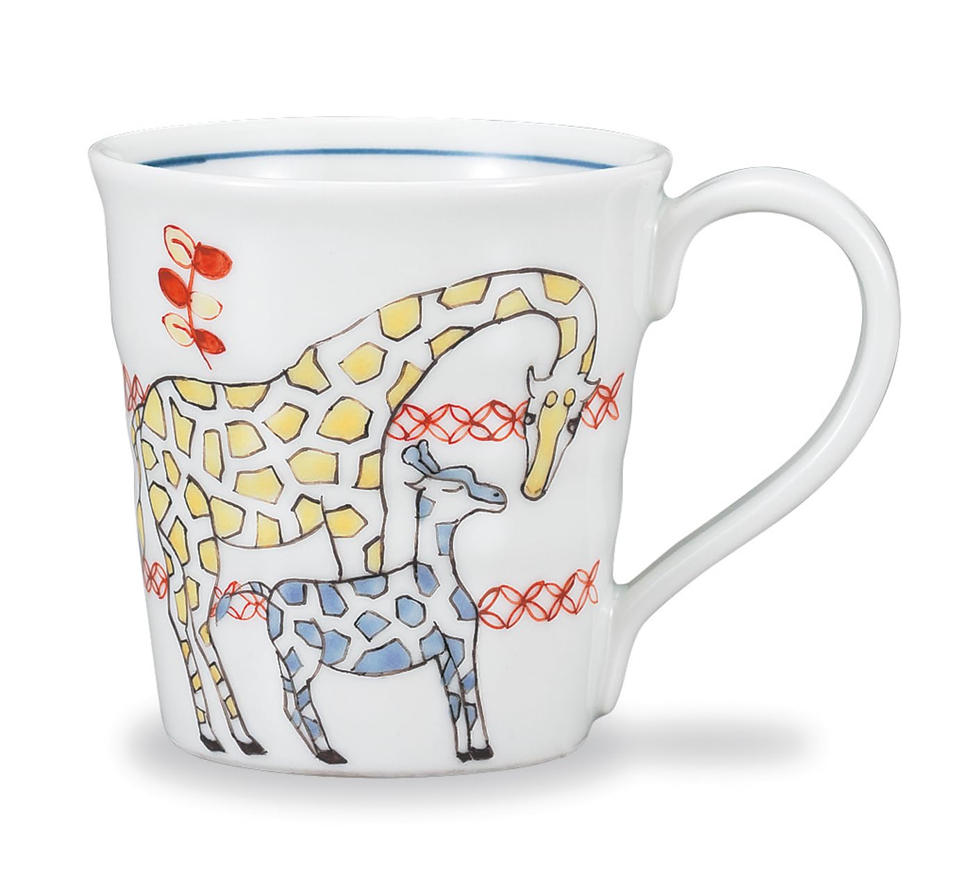 

Kutani Ware Iwataya Mug, Colorful Giraffe, AP7-0821