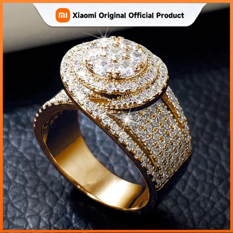 Xiaomi Huitan Full Bling Iced Out Cubic Zirconia Rings Women for Engagement Wedding Bands Accessory High Quality Luxury Trendy Jewelry