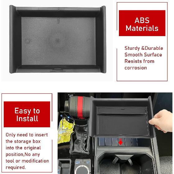 TTCR-II Compatible With -2025 Toyota Tundra Console Organizer Tray, For -2025 Tundra Limited/SR/TRD Center Console Secondary Organizer Tray