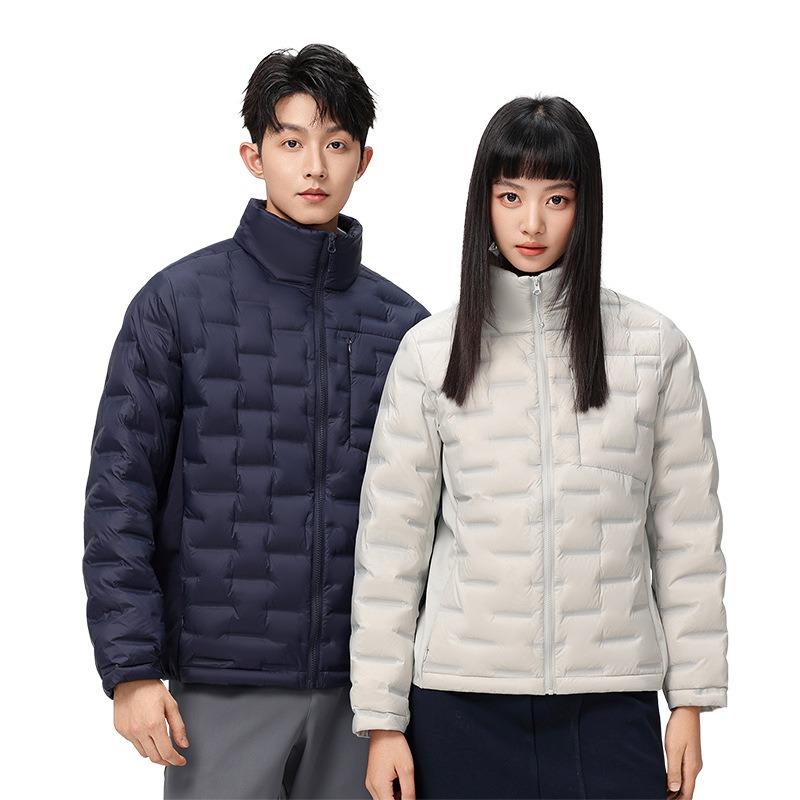 Light and thin down couple's outdoor sports to keep warm, light to carry, down jacket can be opened twice