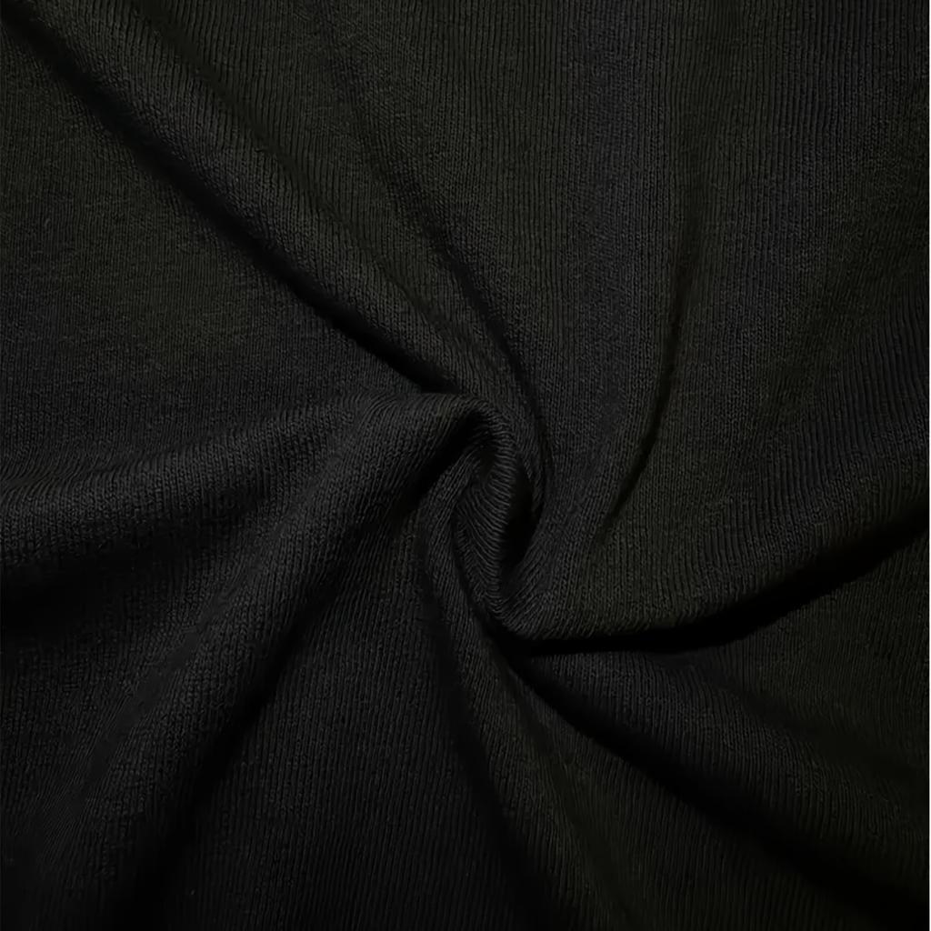 Herrars svart bomull kortärm. Mjuk och bekväm. Rund halsdesign, avslappnad mode, bokstavstryck