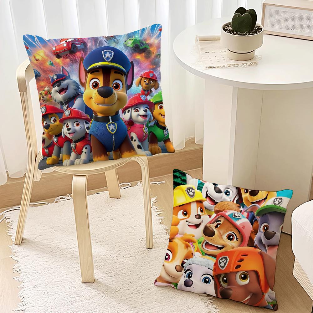 Cartoon P-Paws P-Patrol Pillow Case Living Room Accent Couch Back Support Square Lounge Restful Nap Companion