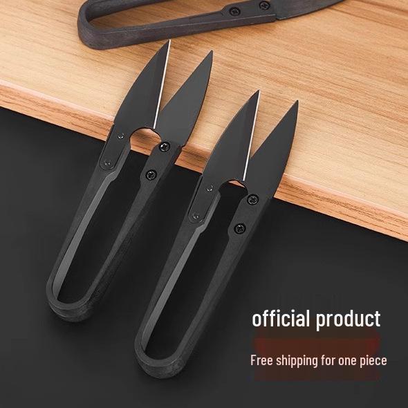 Compact U-Shaped Scissors for Sewing, Yarn, and Paper Cutting