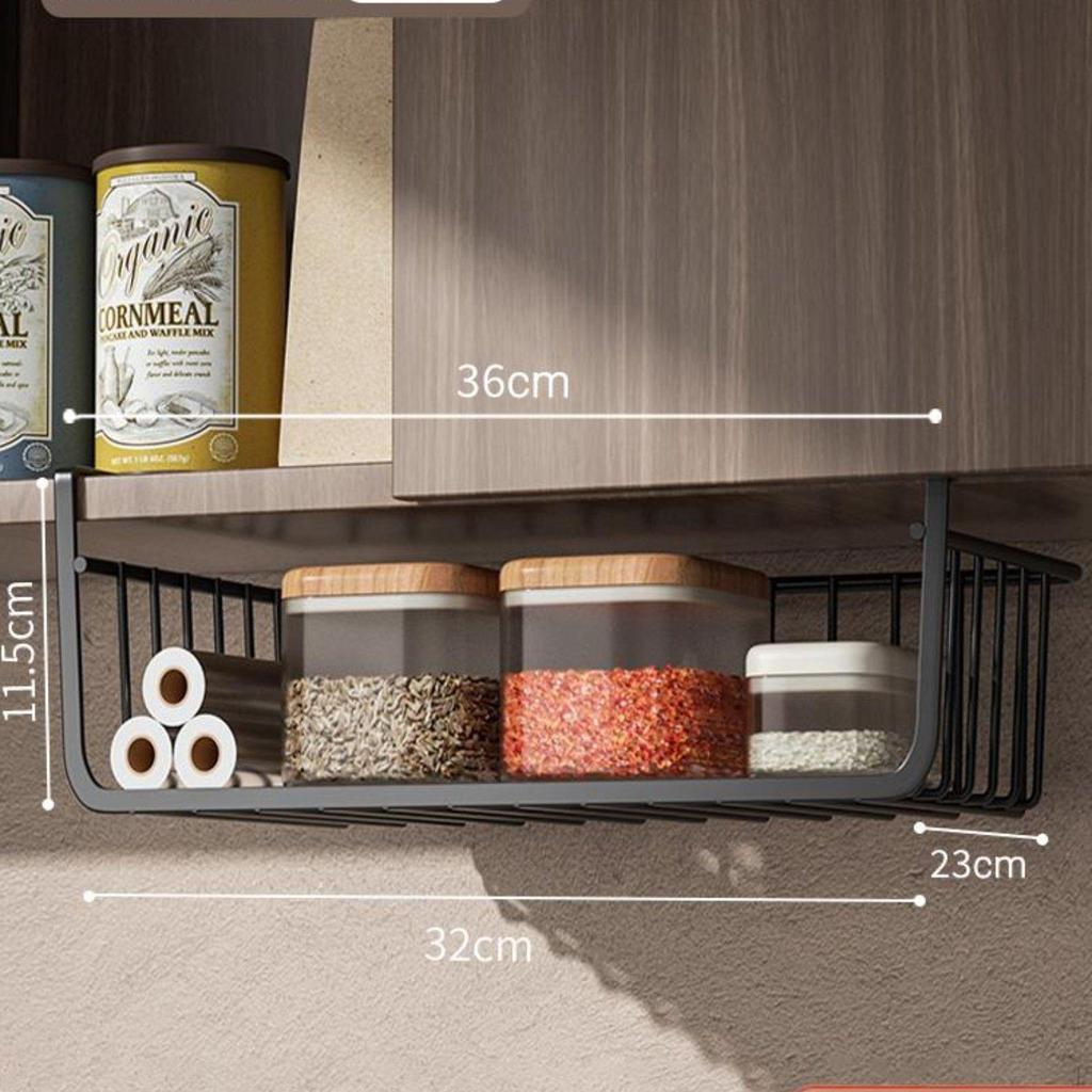 UnderShelf Rack SpaceSaving Cabinet Organizer Versatile Hanging for Home Organizers, Apartment