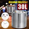 8 Gal 30L Distiller Moonshine Alcohol Stainless Copper DIY Home Water Wine Essential Oil Brewing Kit 304 Stainless Steel Boiler
