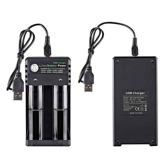 Pil Şarj Cihazı Çok Fonksiyonlu Bağımsız Şarj Çift Yuvalı 4.2V USB Akıllı Pil Şarj Cihazı 18650 18500 14500 26650 için Test Kapasitesi