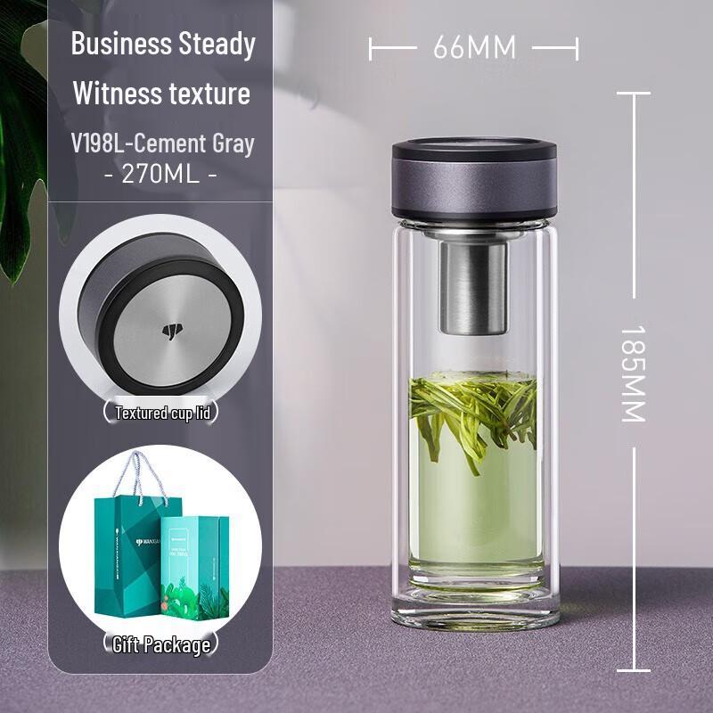 Double-Layer Glass Tea Cup