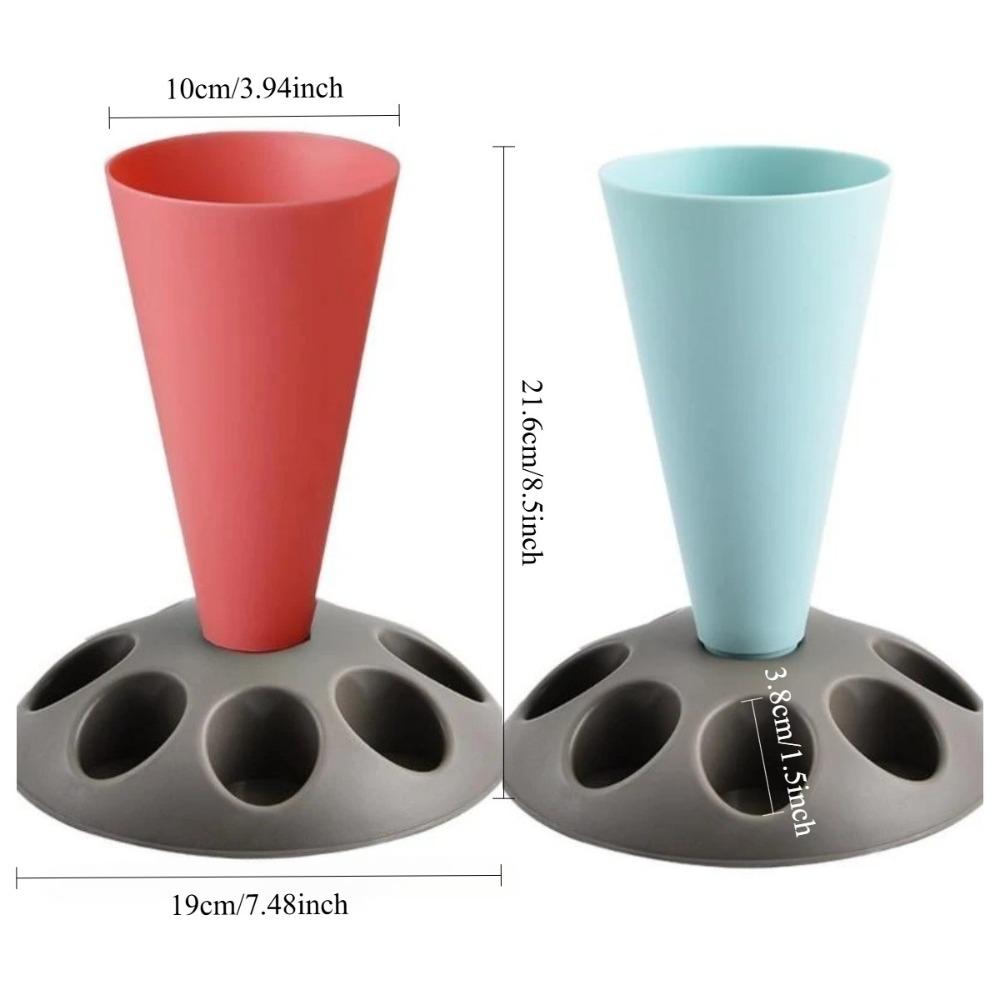 Piping Bag Nozzles Storage Rack Stand With 8 Slots Large Capacity Plastic Pastry Bag Piping Bag Stand for Baking Accessories
