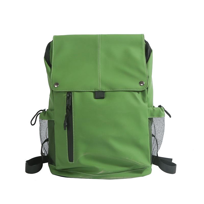 Schoolbag Backpack Junior High School Student School Bag College Style Solid Color Lightweight Large Capacity Travel Backpack Tide