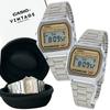 Pair Digital Wristwatches with Dial and Parents and Entrance Watches, Case, Children, Couples