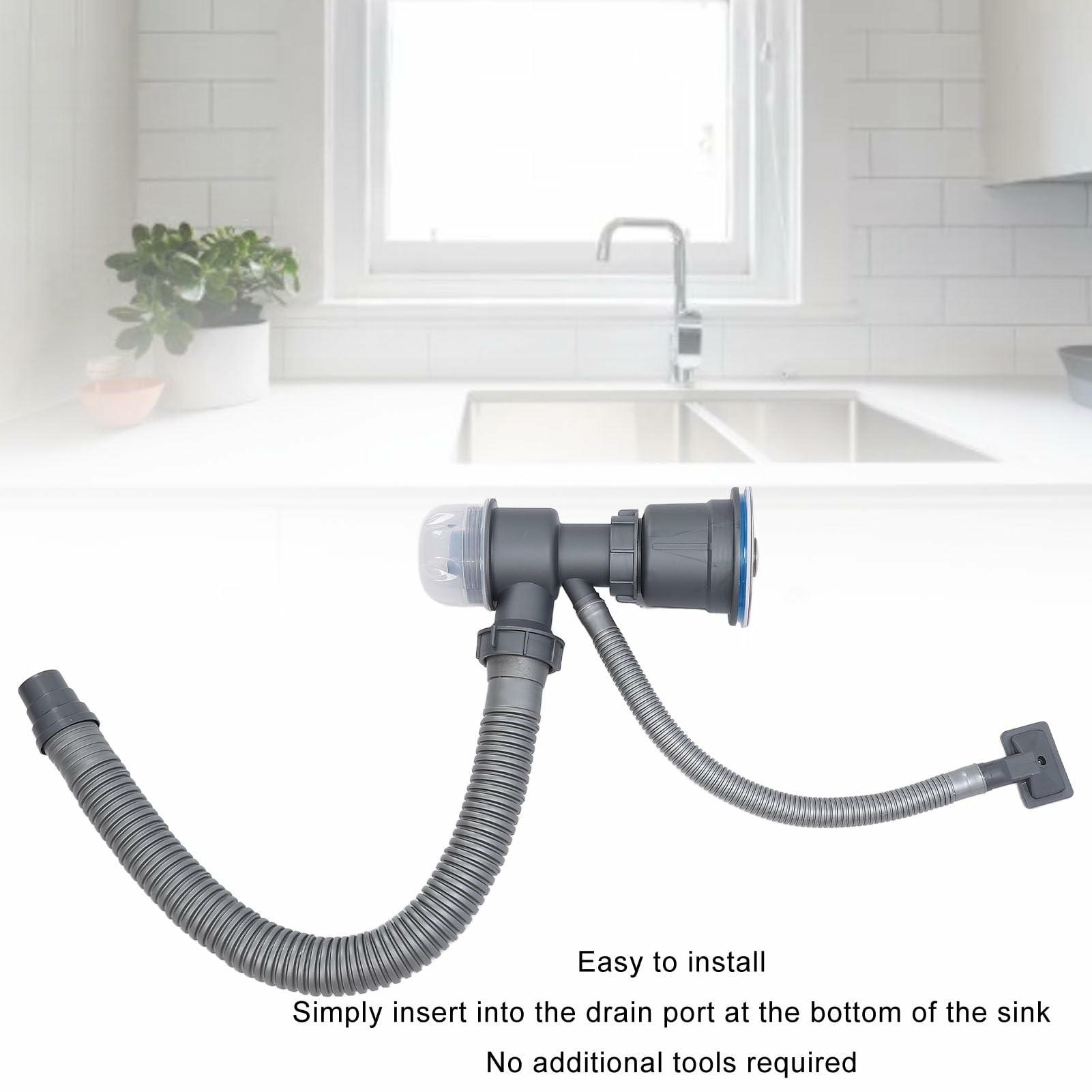 

One Sink Drain Kit Sink Flexible Sink Drain Pipe with Anti-Odor Sealing Type A