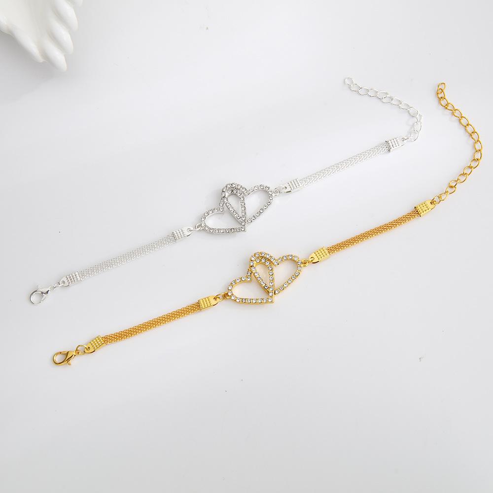Bracelet High Quality Couple Bracelets Heart Charm Jewelry Shiny Lover Jewelry Gift For Gift Valentine'S Day Special Occasions