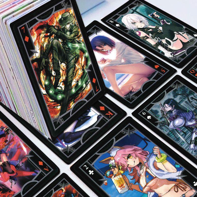 54pcs Game Fate / Grand Order Playing Cards Anime Peripheral Cards Saber Picture Poker Cartoon Toys Collect Gift