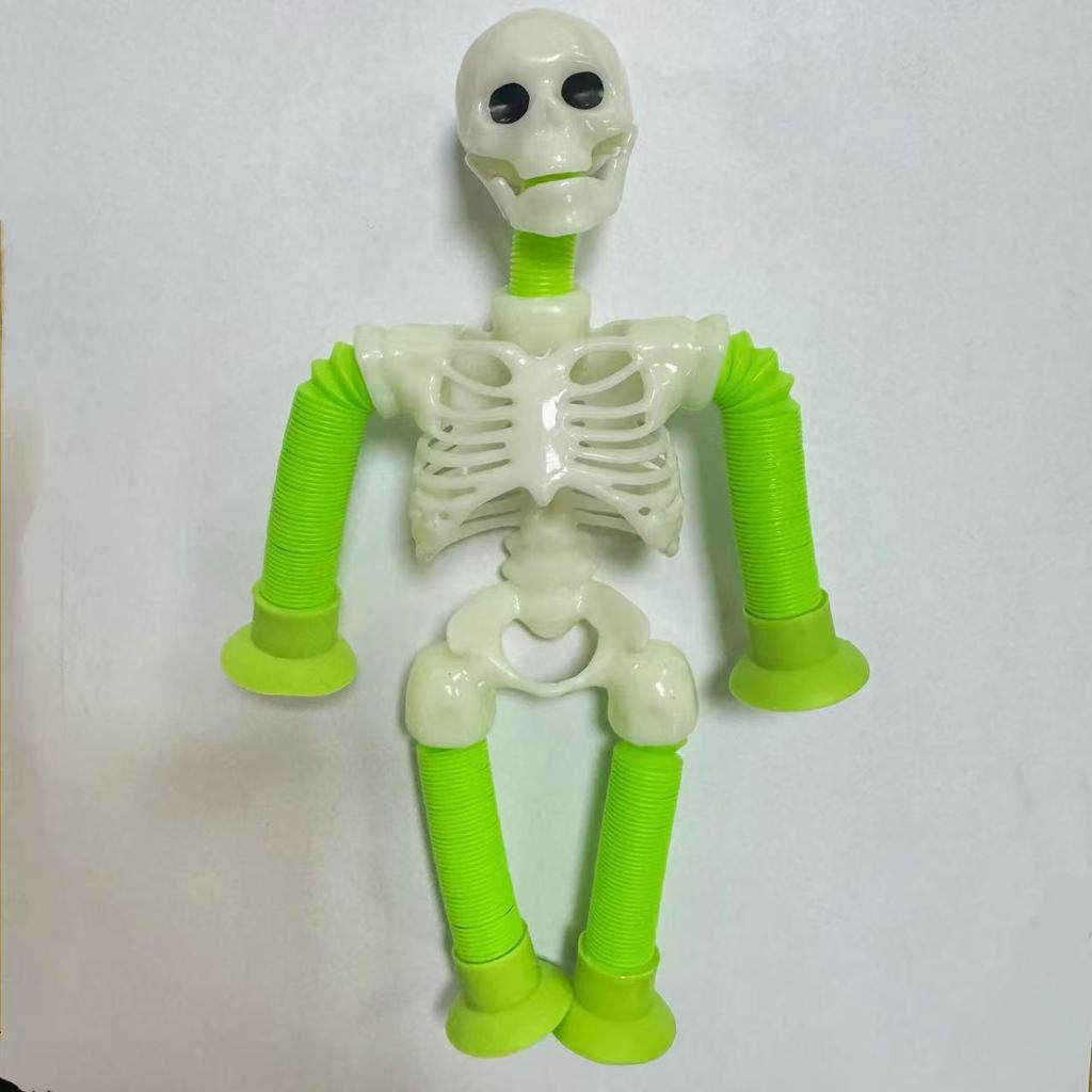 Glow-in-the-Dark Skull Suction Cup Puzzle Toy: Telescopic, Ever-Changing, Fun Stress Reliever