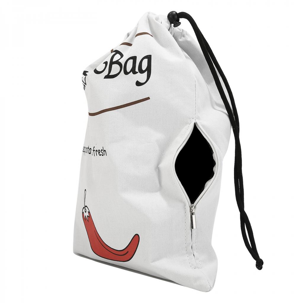 Verdickter Doppellagiger Baumwoll-Kordelzug-Aufbewahrungsbeutel Wiederverwendbarer Küchenorganisator Stoffbeutel für Gemüse Kartoffeln Haushaltsgegenstände