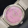 VINTAGE FAVRE LEUBA SEA KING 112 HAND-WINDING SWISS MENS PINK WATCH A703706-1 R213e-a703706