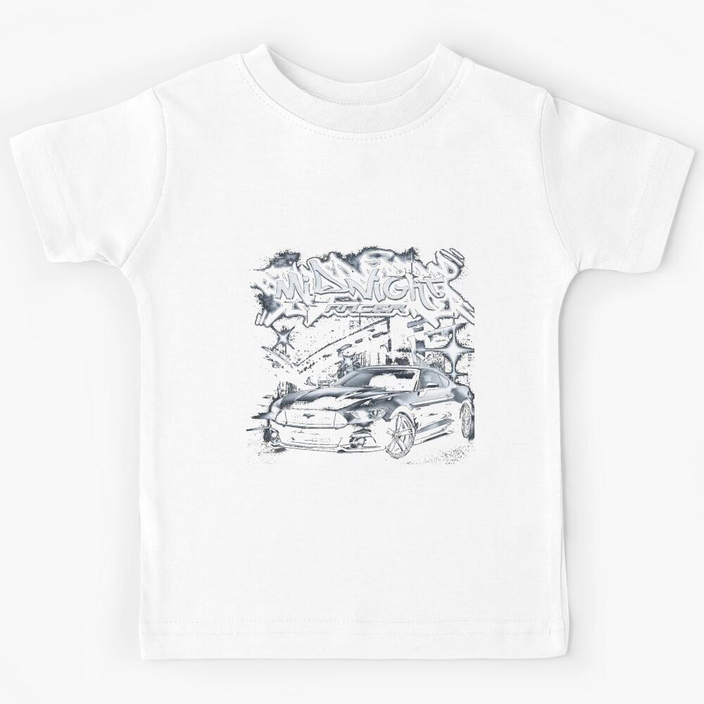 Sports Cars Night Racing Mustang Kids T-Shirt 100