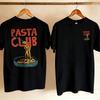 Women Pasta Club Spaghetti Noodle Bowl Front Back Tshirt Vintage Italian Food Funny Cotton Carb Pasta Food Enthusiast Casual Top