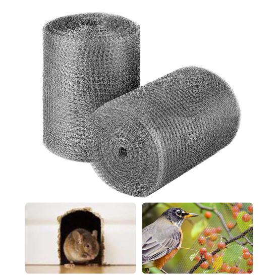 

Yousheng Anti-Rat Stainless Steel Mesh Double Layered Mesh Trap Rodent Control Netting Anti Slug Snail Barrier for Garden Chicken Coop 3M