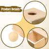 Wooden Ball Drop Toy Learning Education Problem Solving Object Permanence Box with for
