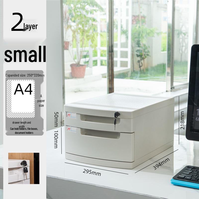 

Запираемый многоярусный настольный шкаф для хранения документов формата A4 и ящик для хранения