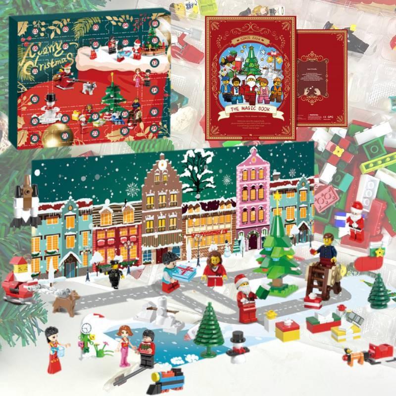 Block Building Christmas Blind Box Book Assembly Toy Puzzle Santa Gift Xmas