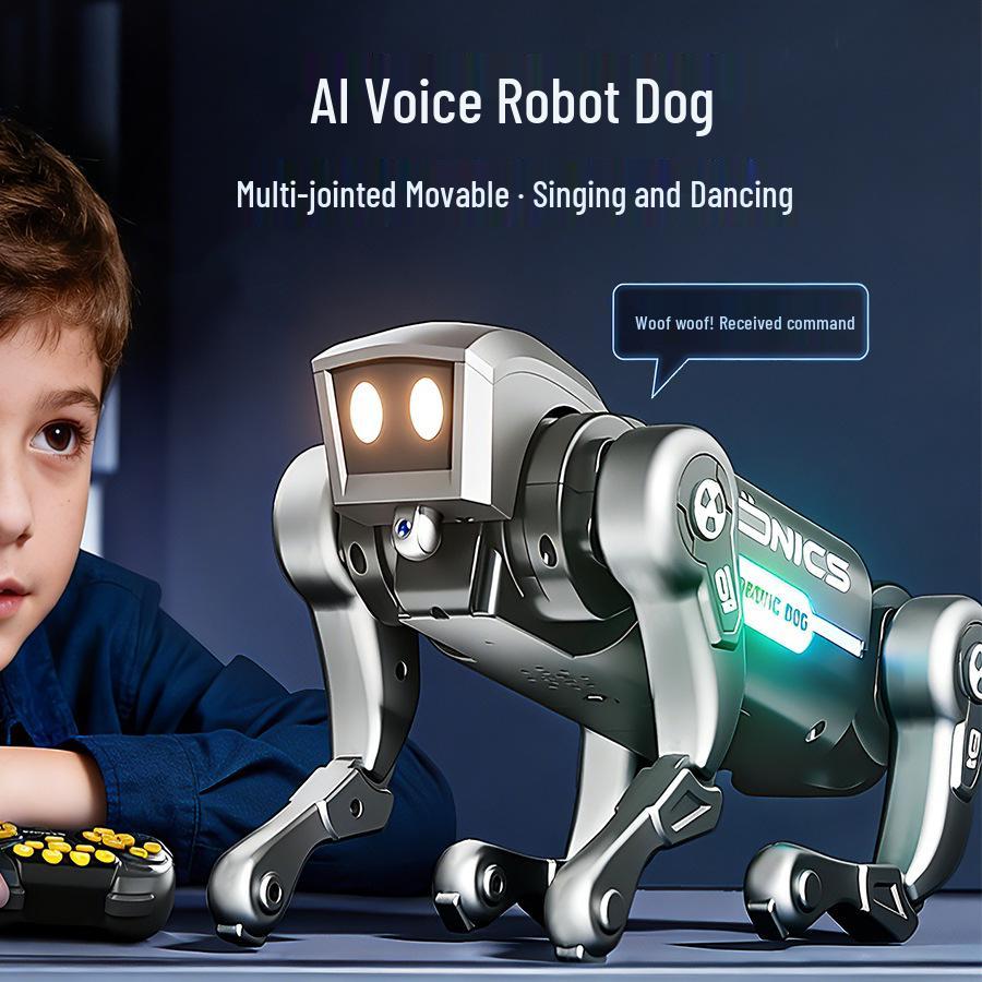 2026 Bionic Smart Robot Dog: Programmable Remote Control Electric Toy with Singing, Dancing, and Stunt Features for Kids