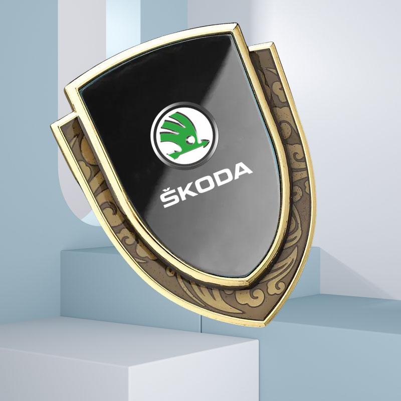 

Car Stickers 3D Metal Accsesories for Skoda VRS Octavia 1 2 3 Rapid Kodiaq Karoq Fabia Kamiq Auto Accessory