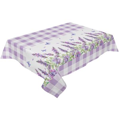 Purple Lavender Flower Butterfly Waterproof Tablecloth Wedding Party Dining Kitchen Decoration Rectangular Table Cover