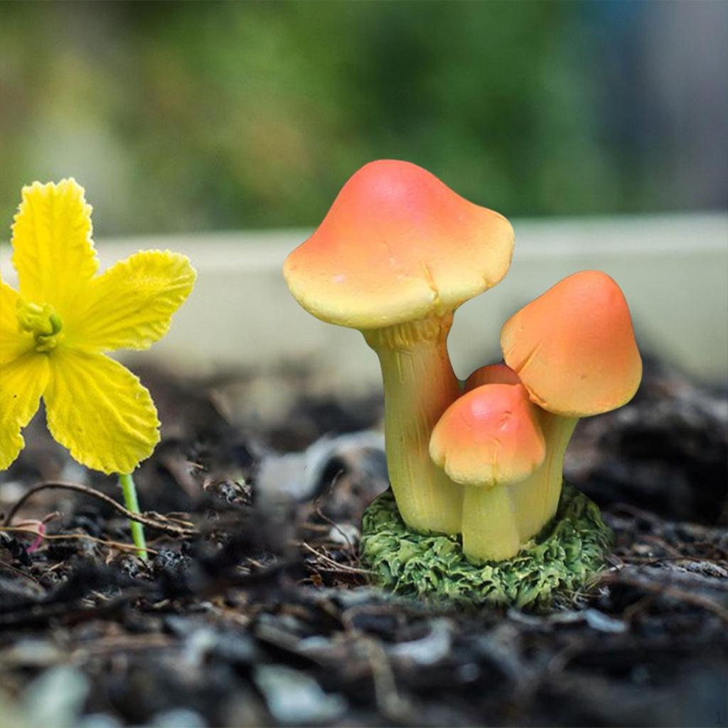 Mushroom Ornament Decoration Gift Micro Landscape Fairy Garden Flower Pot