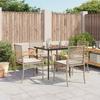 Vidaxl 5-Cz. Set di Mobili da Giardino con Cuscini, Beige, Polyrattan