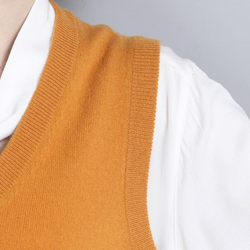 Hengyuanxiang Women's V-Neck Thick Cashmere Thermal Vest