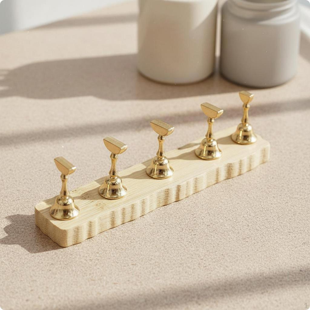 Press On Nail Stand Stable Wide Base Holder for Beginners, Training, Salon Loglace5pcs