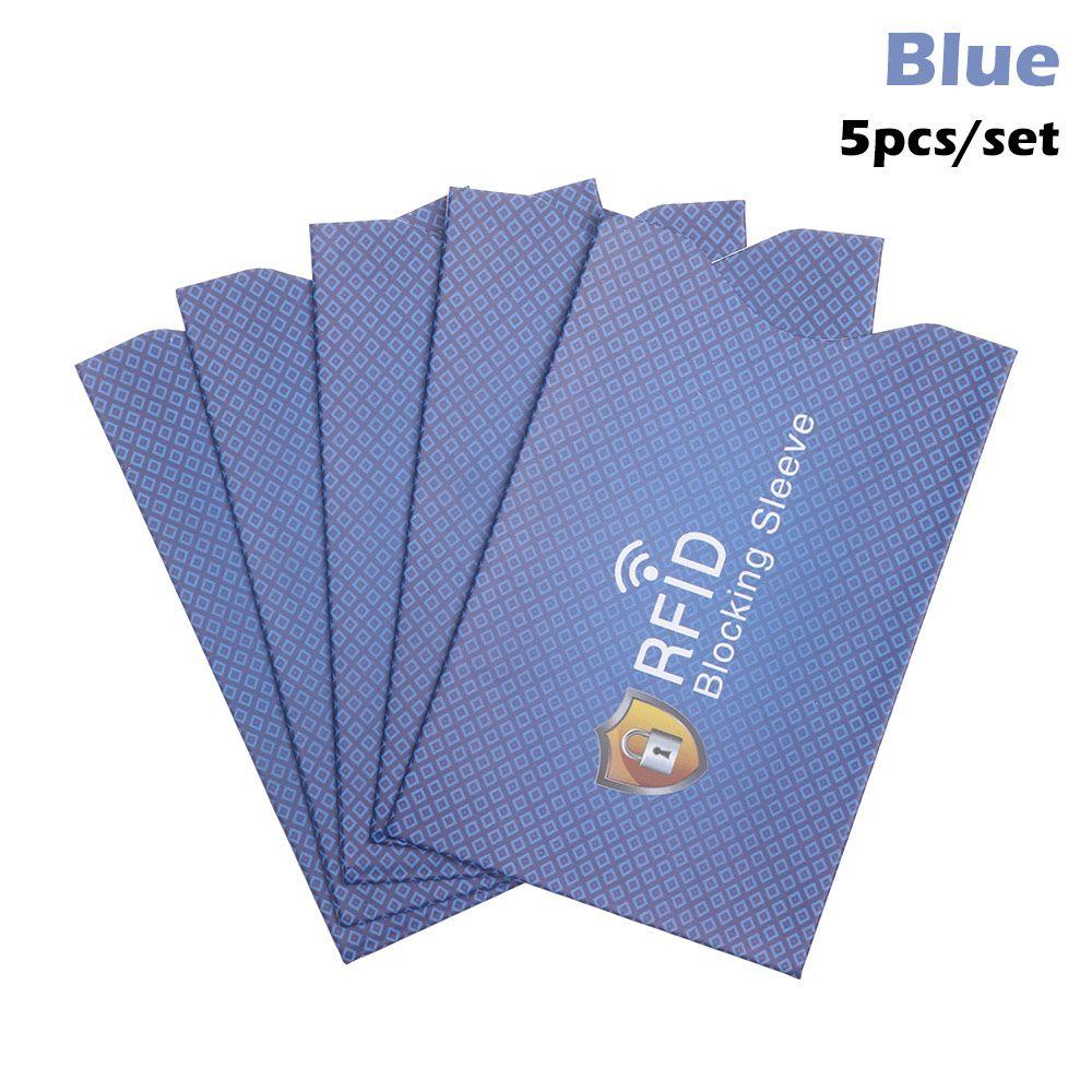 5PCS New Anti-theft Bank Protection RFID Blocker Card Holder Blocking Sleeve Protect Case Cover