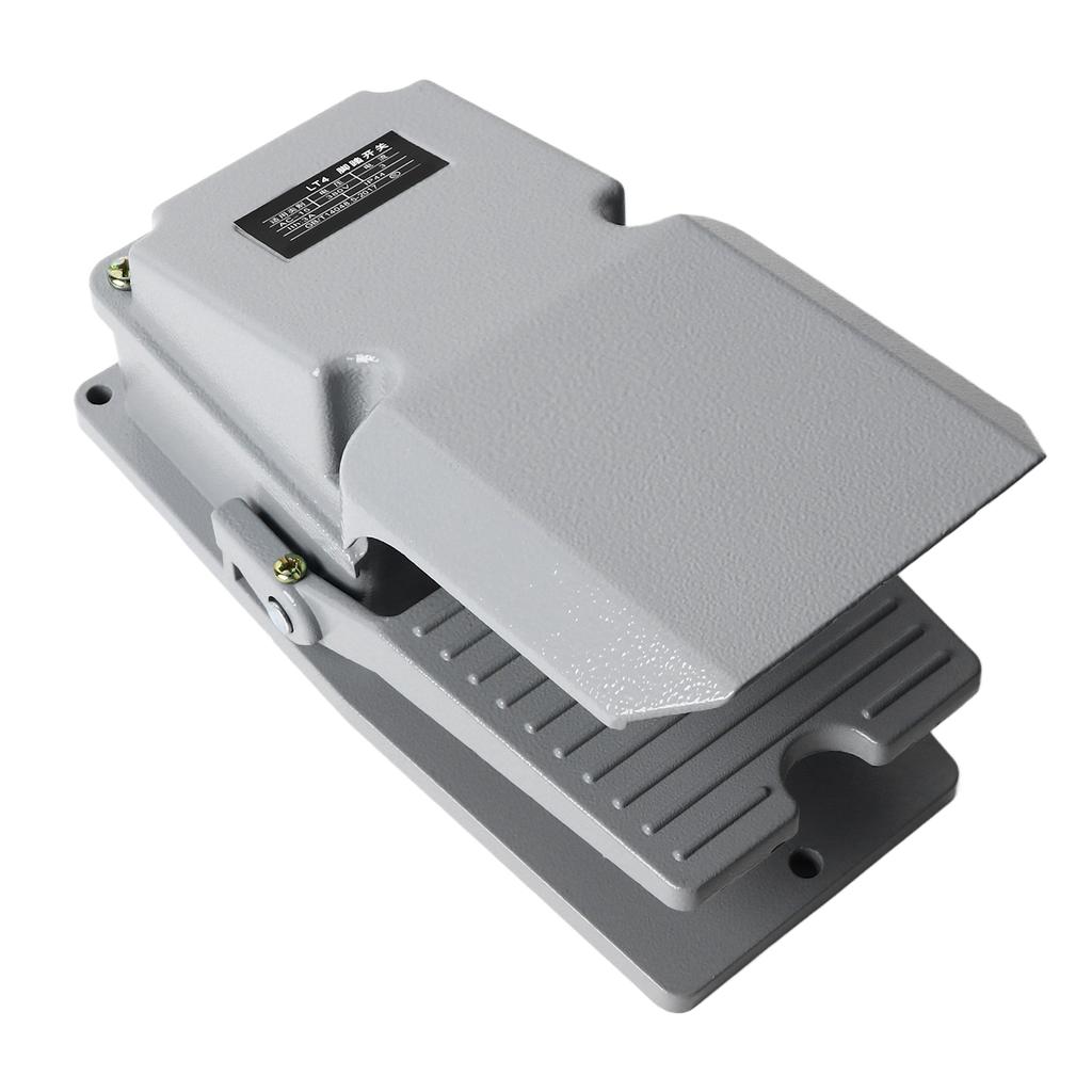 Fußpedalschalter für Werkzeugmaschinen, 1 Öffner, 1 Schließer, Silberkontakt, selbstrückstellend, mit Schutzabdeckung