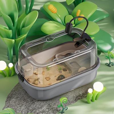 Aquatic Habitat for Turtles, Breeding Box Reptiles, Versatile Tank with Platform Small