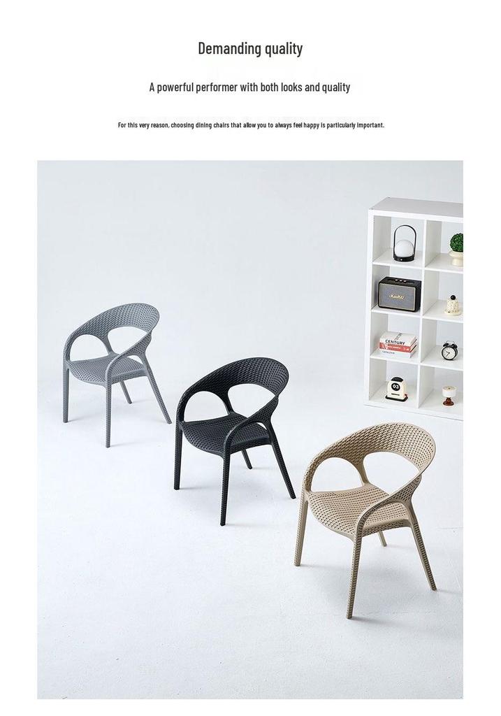 Waterproof Outdoor Rattan-Style Garden Chair with Backrest