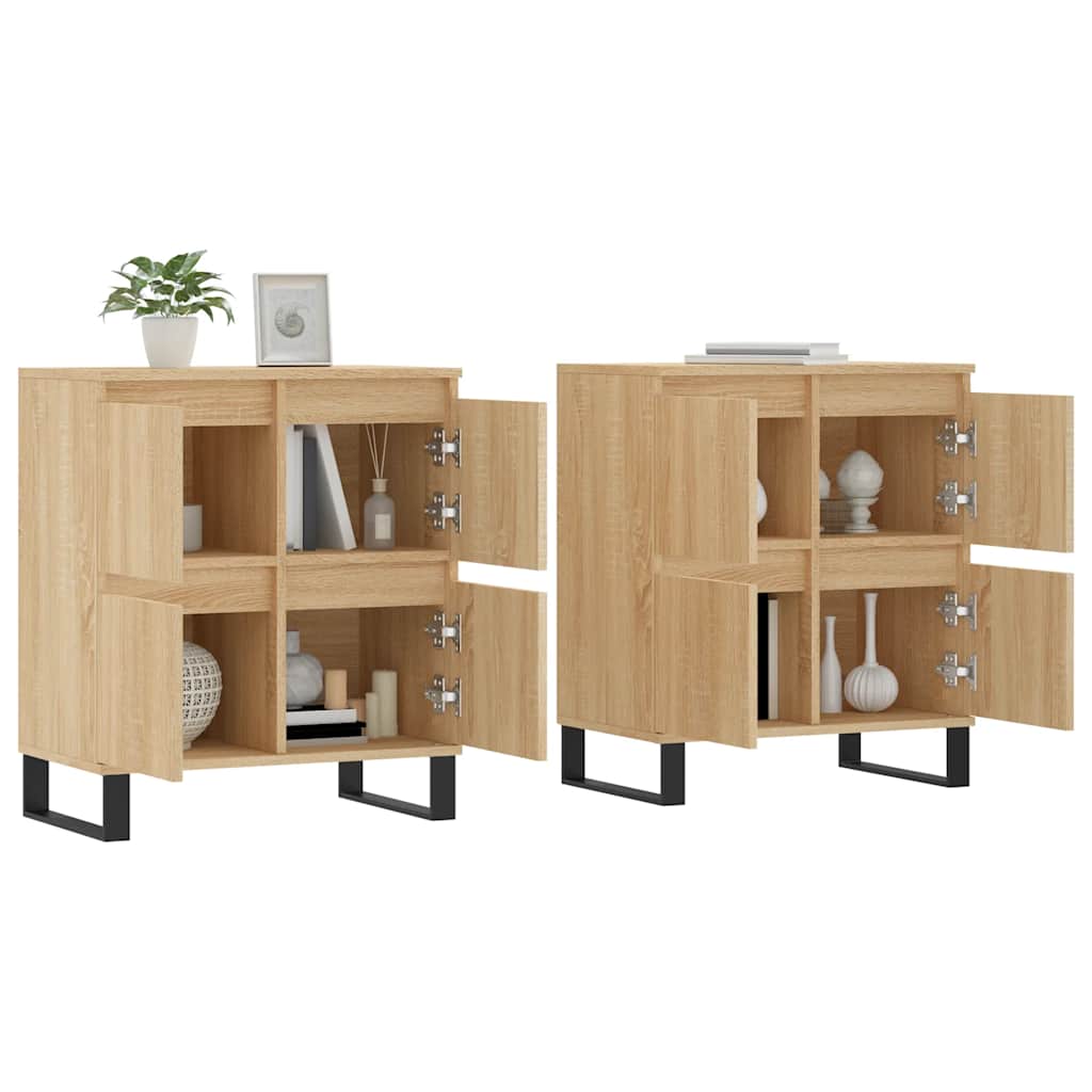 Sideboards 2 pcs Sonoma Oak Wood Based Material