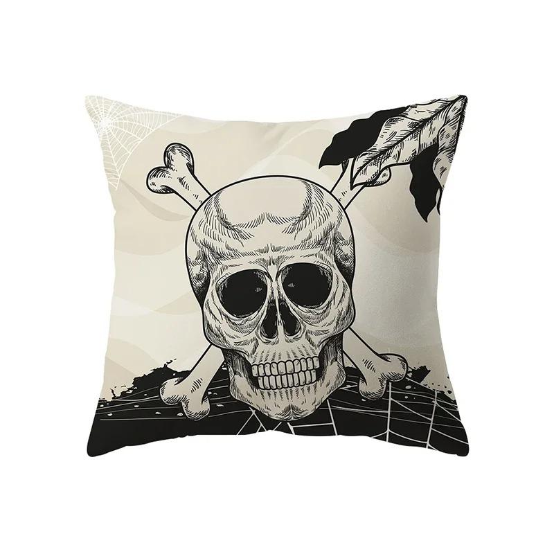 Halloween Theme Pillowcase Car Office Living Room Sofa Halloween Pumpkin Lantern Decoration Pillowcase