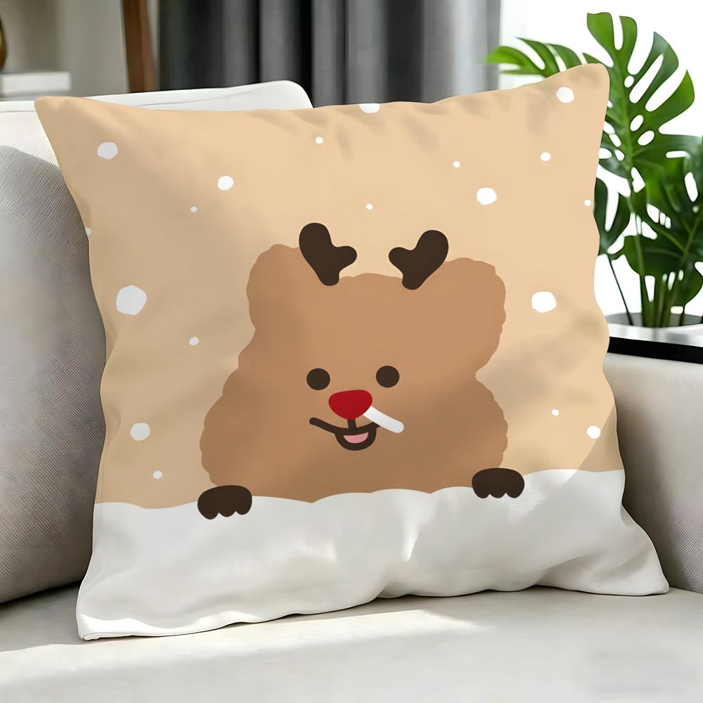 Animal Quokka Cushion Cover Cushion Cover Set 4Pcs 50X50 45X45 40X40 Pillowcase Decorative Sofa Home Decor