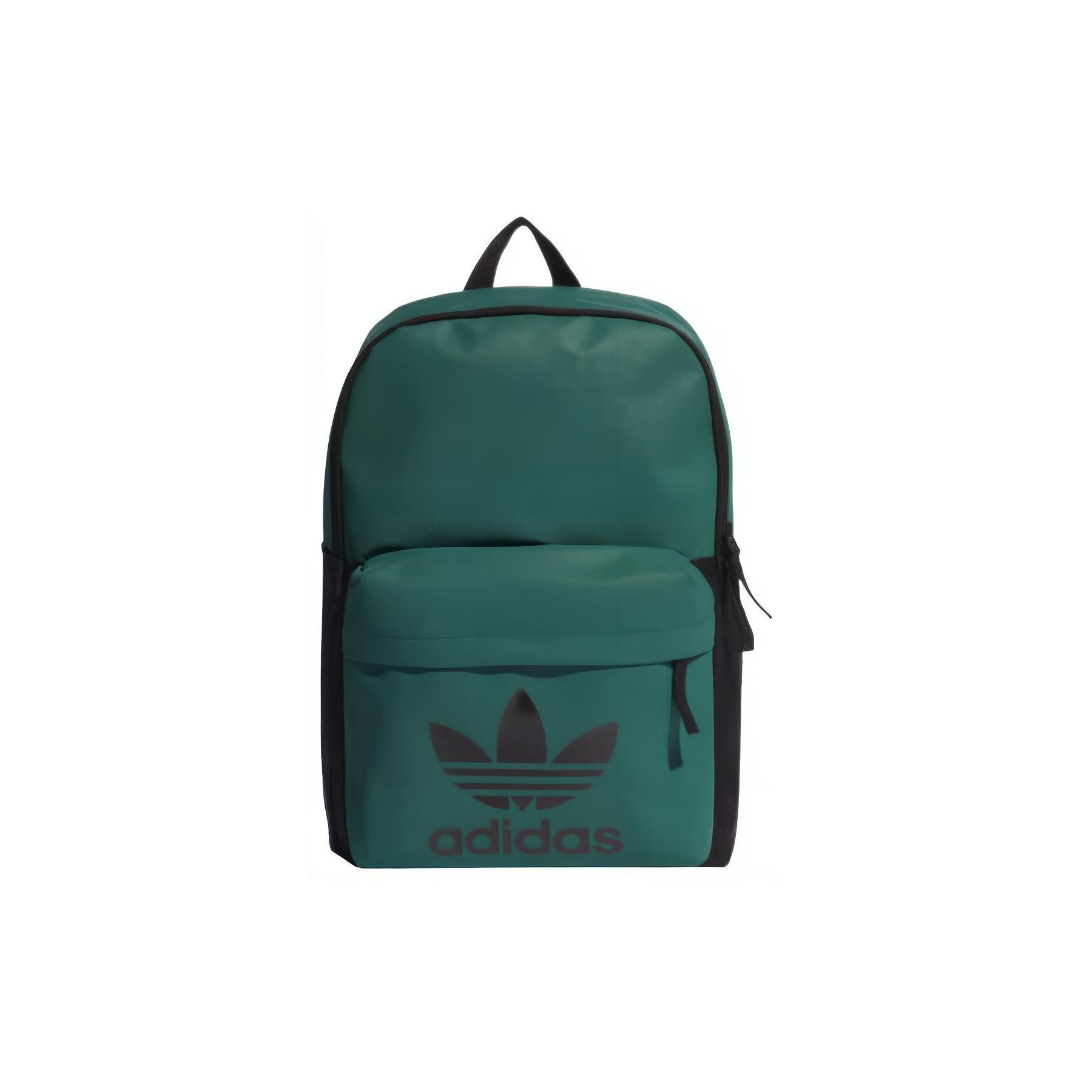 Adidas Originals Adicolor Archive Series Casual Sports Logo Print Zipper TPU Backpack Unisex Backpack Green HE9804 Green