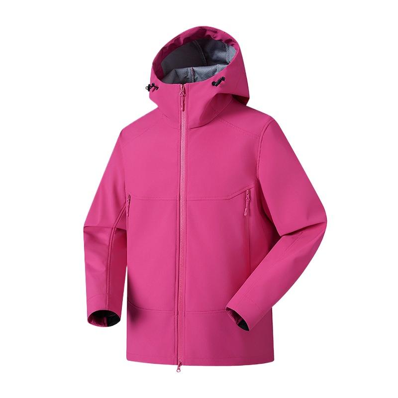 Outdoor Sports Soft Shell Hooded Jacket Three-proof Men's and Women's New Casual Jacket Jacket Anti-feng Shui