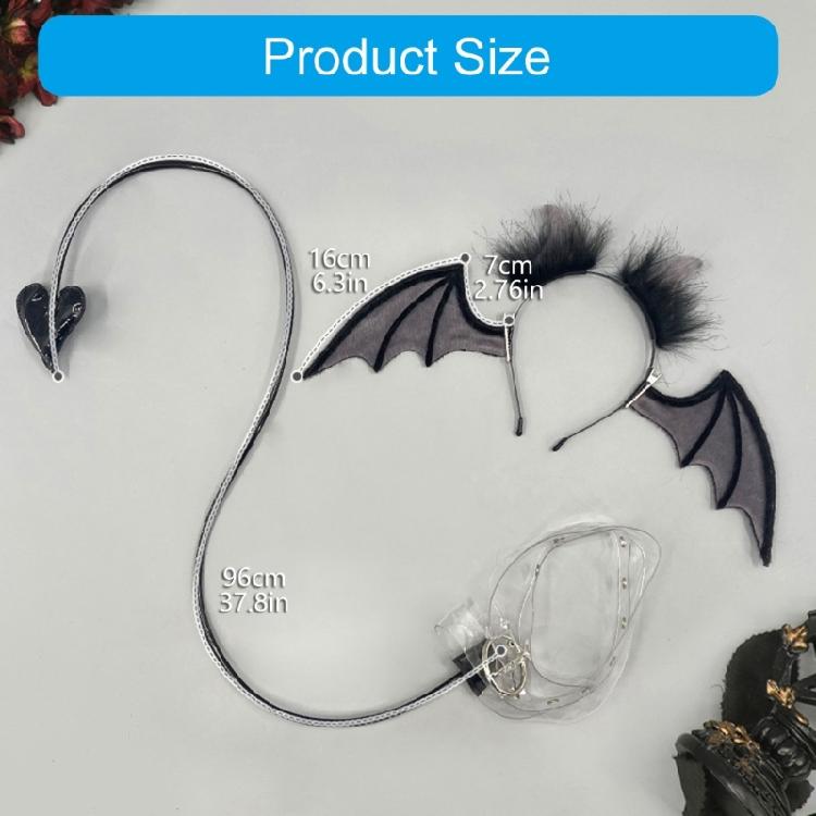 1Pc Devil Costume Accessories Devil Horn Headband Devil Tail for Halloween Masquerades Carnivals Birthday Party Cosplay