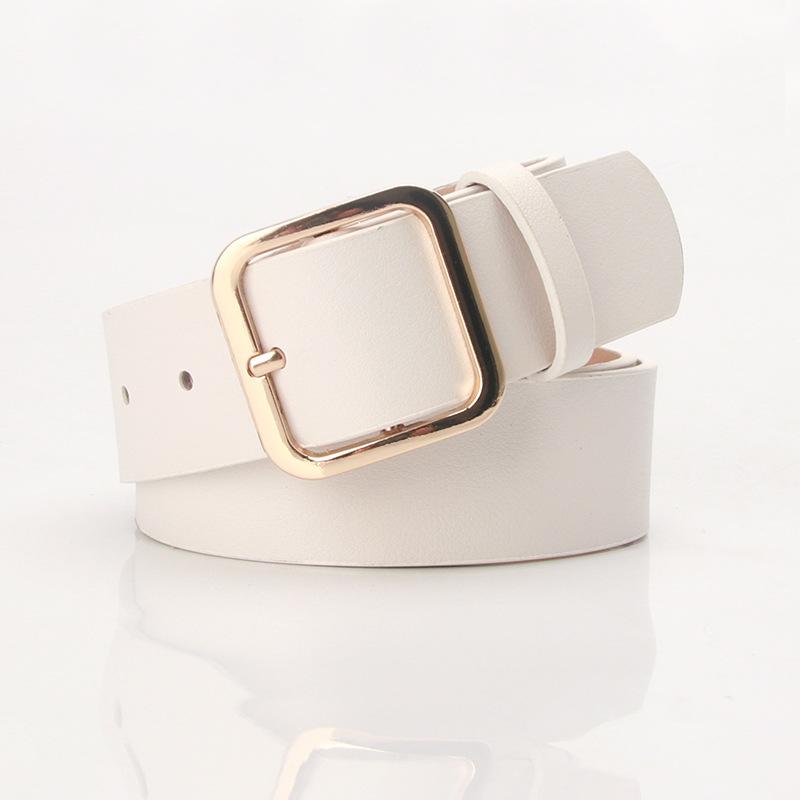 Women's Trousers Belt Vintage Pin Buckle Belts Solid Color Waistband Brand Ladies Fashion Trend High Quality Working Belt DT144